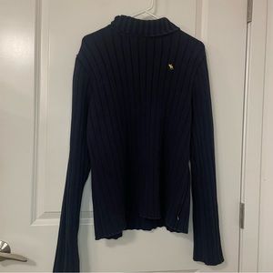 Abercrombie & Fitch Vintage Turtleneck Dark Blue Long Sleeve Sweater